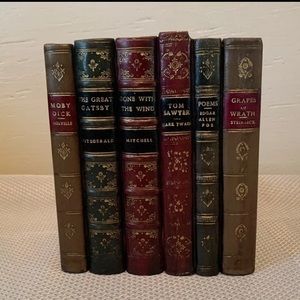 Vintage Faux Fake Library 10 CD Hide Dummy Book Co Hand Painted England